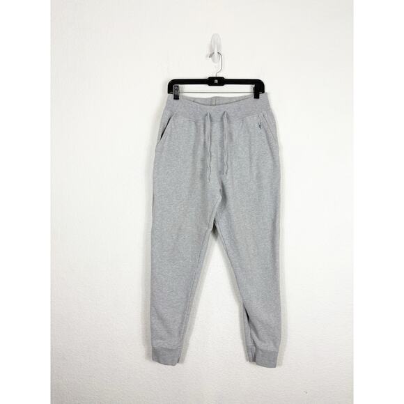 Allsaints Men’s Raven Cuffed Slim Fit Ramskull Sweatpants Medium Heather Gray - Picture 3 of 15